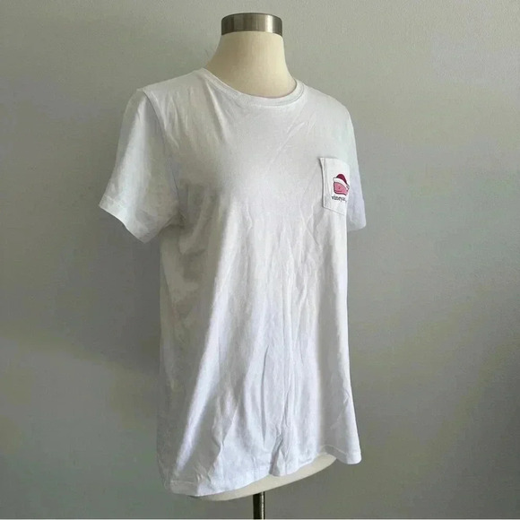 Vineyard Vines 100% Cotton Tee Merry Christmas Sz M - Picture 2 of 7